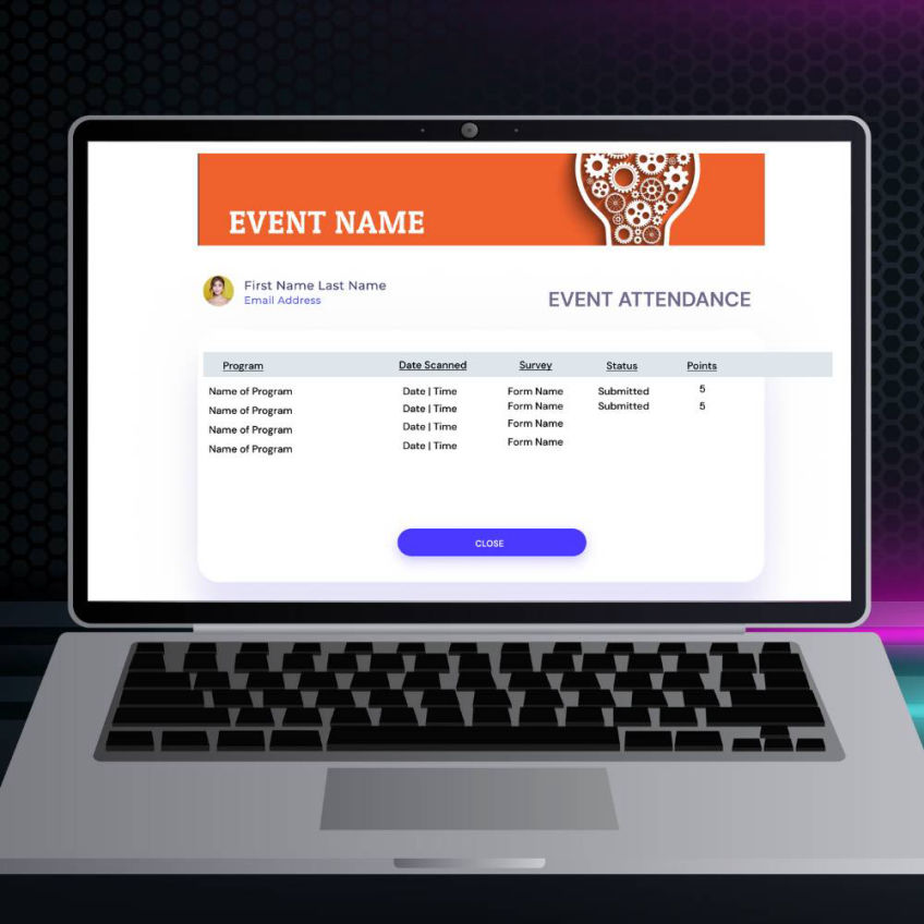 event attendee portal by prism code